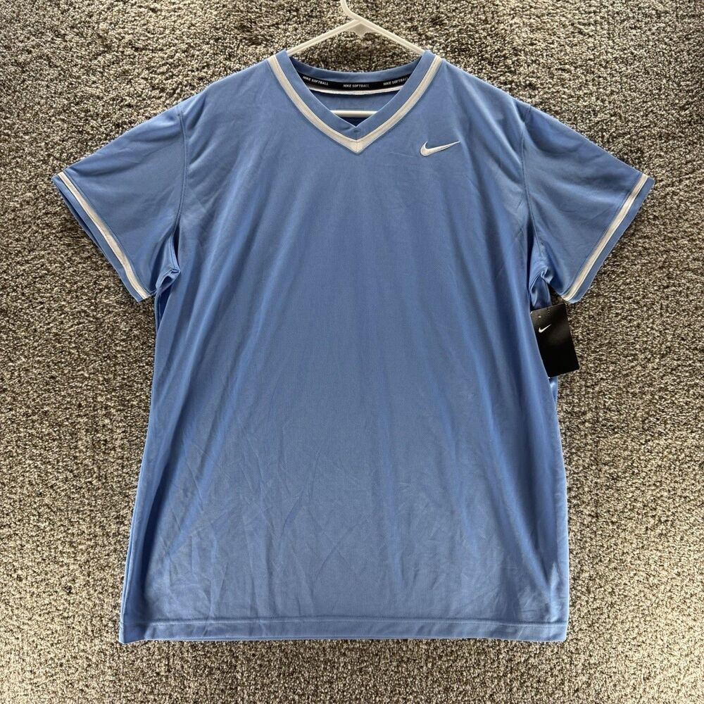 Nike Softball Jersey Women 2XL XXL Blue AV6701-453 Vapor Select V Neck Brand New